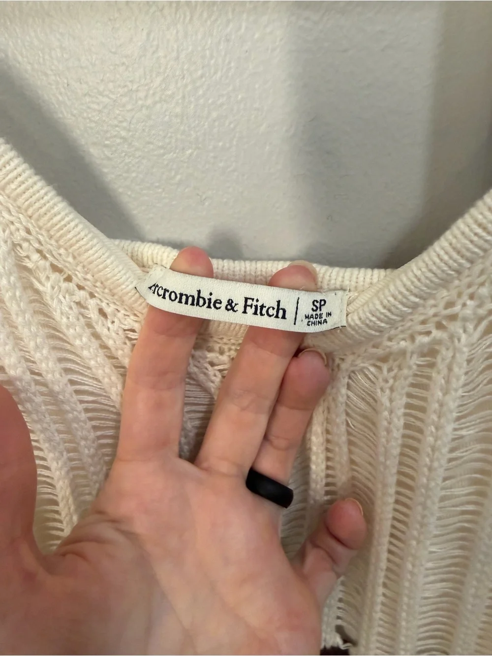Abercrombie & Fitch Cream and Brown Striped Knit Maxi Dress
